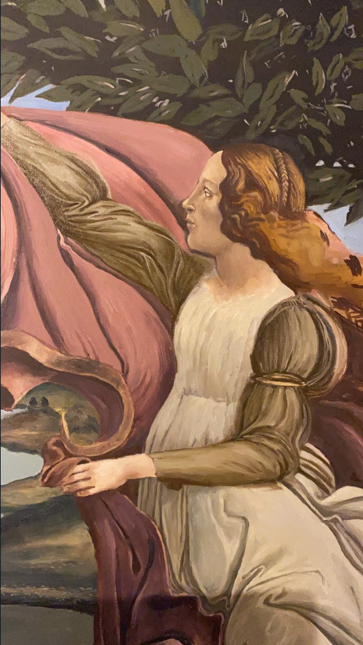 A section of a painting in progress — image 1