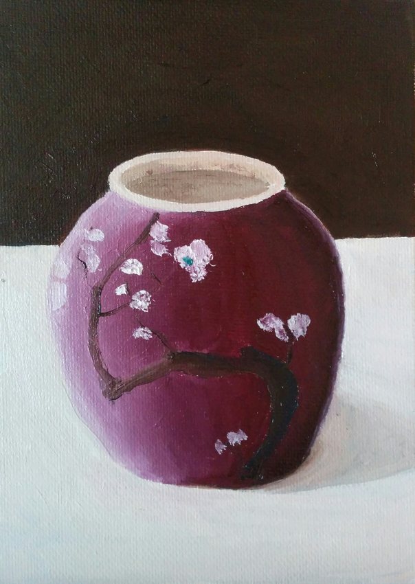 Small flowered pot