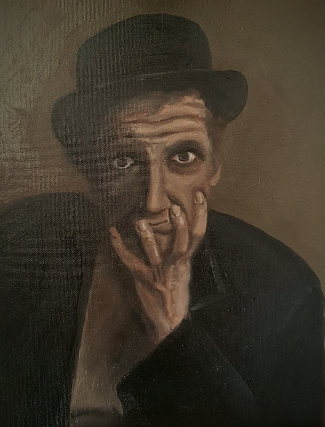 Man in hat second layer