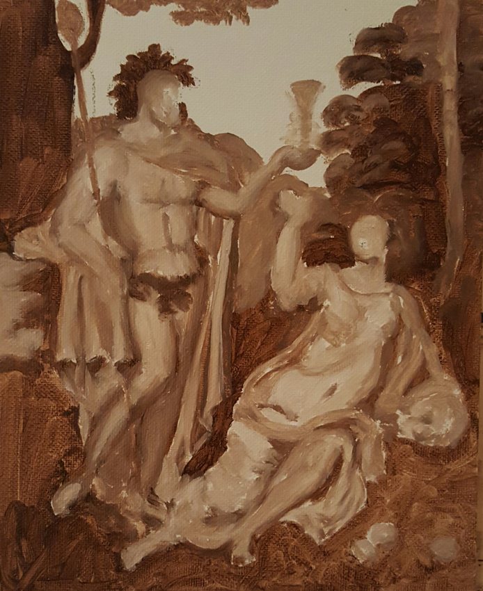 Baccus & Ceres underpainting/study
