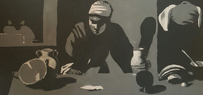 Velazquez, “The Servant-Girl at Emmaus” threshold
