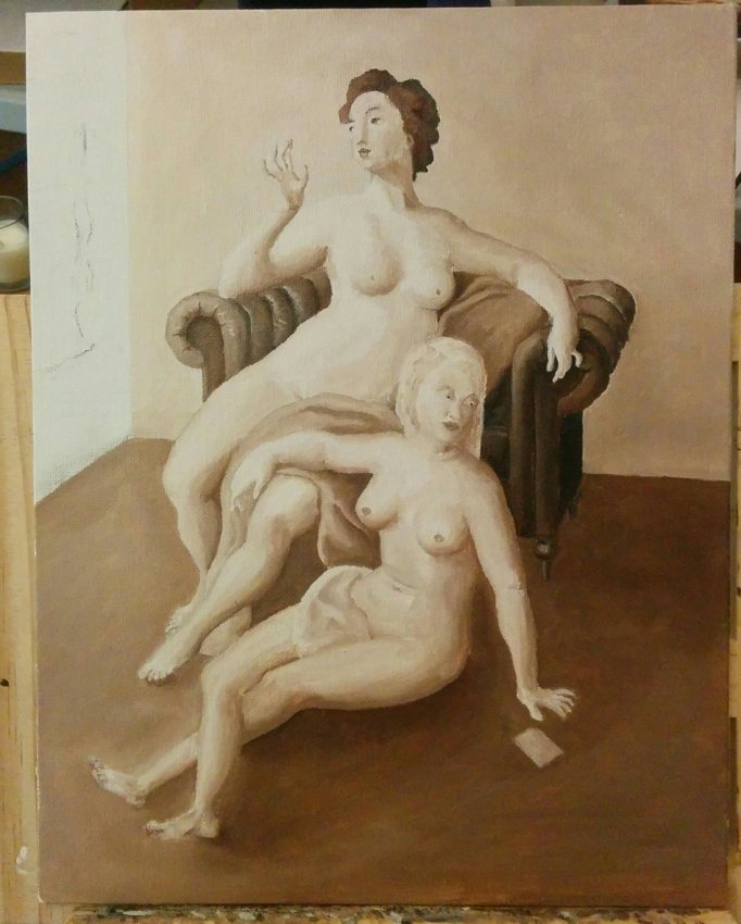 Neptune underpainting