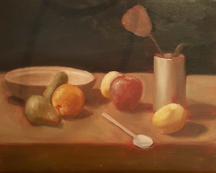 Still life underpainting
